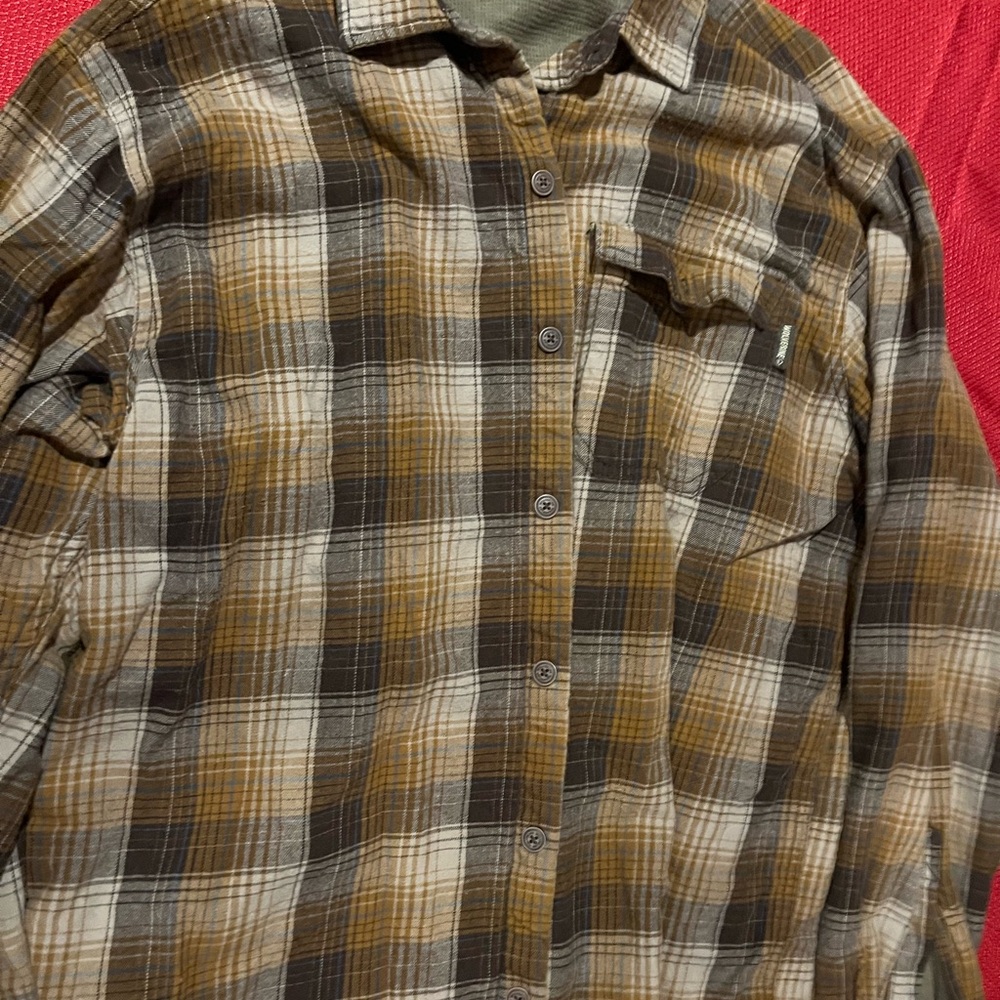 Wolverine Men's Plaid Shirt - Brown and White